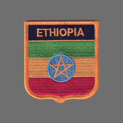 ETHIOPIA Flag Shield Patch - 6231