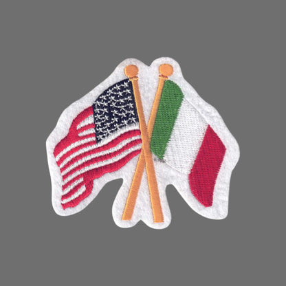 Italy and USA Flags Patch- 6425
