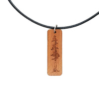 Redwood Necklace - Wood Necklace - California Redwoods - CA Souvenir Keepsake - Gift for Men - Gift for Women - Anniversary Gift