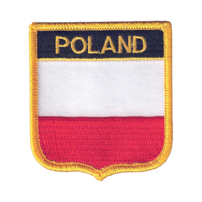 POLAND Flag Shield Patch - 6611