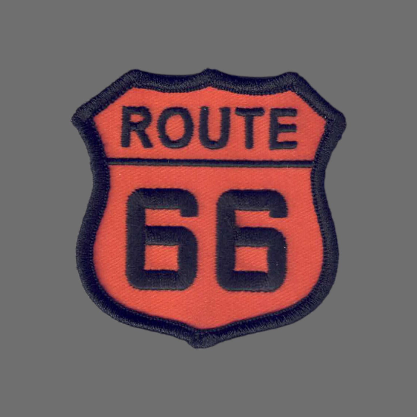 ROUTE 66 Patch Black on Orange - 6876-01/32
