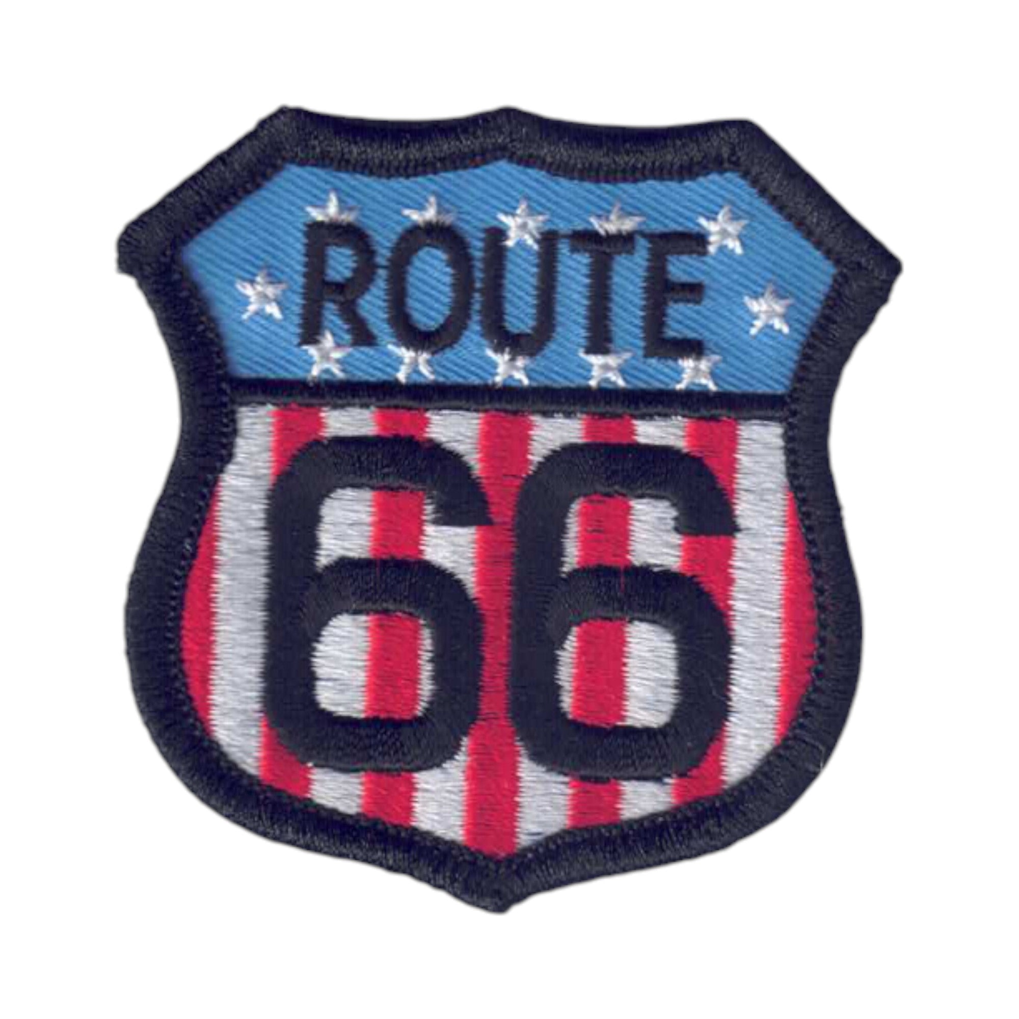 ROUTE 66 on flag souvenir embroidered patch – Happy Wood Products ...