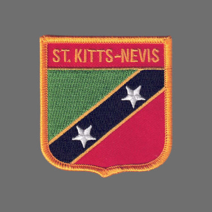 ST KITTS-NEVIS Flag Shield Patch - 7023