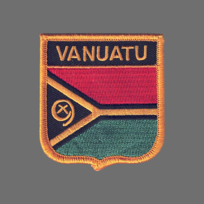 VANUATU Flag Shield Patch - 7361