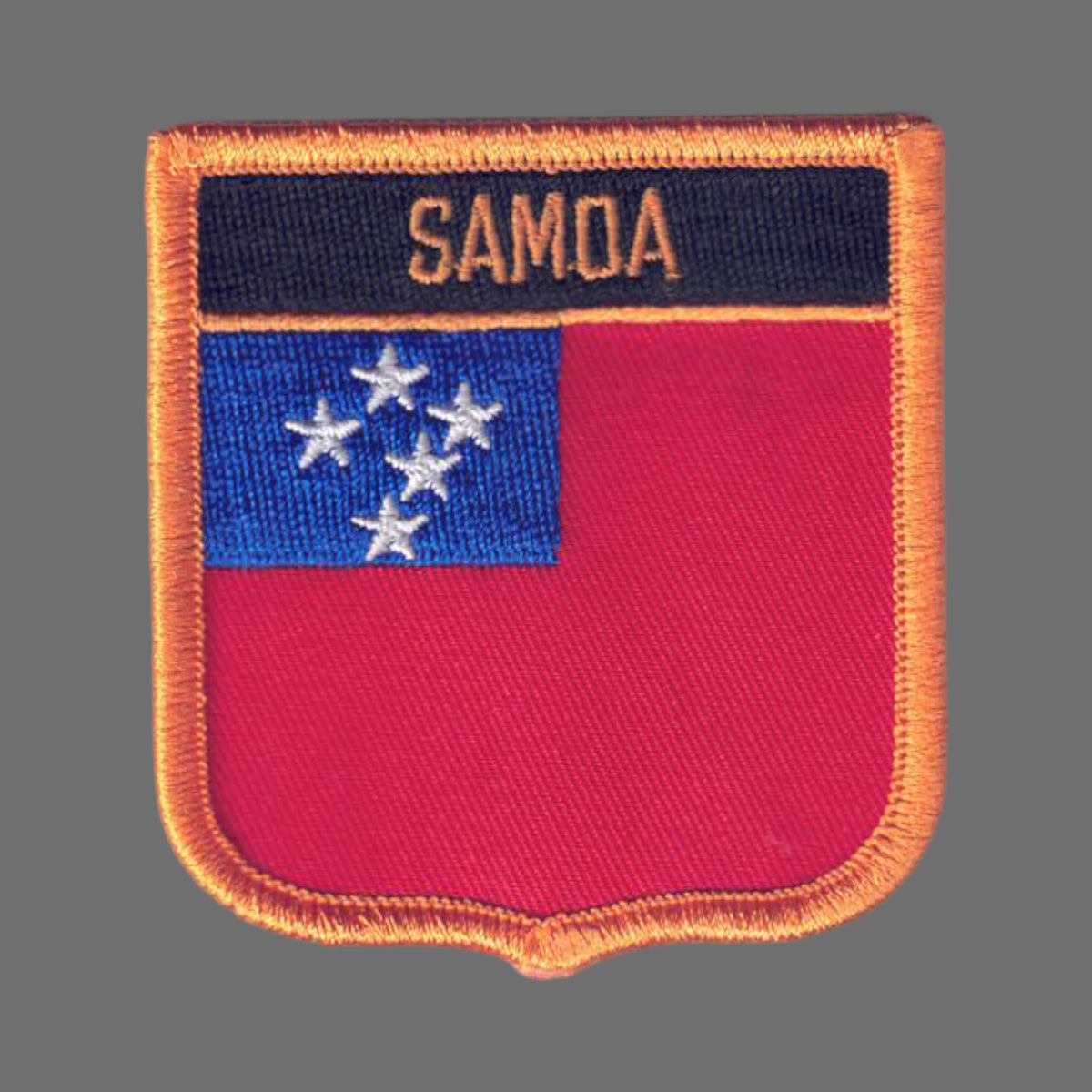Sheild Samoa SAMOA medium flag shield souvenir embroidered patch – Happy Wood ...