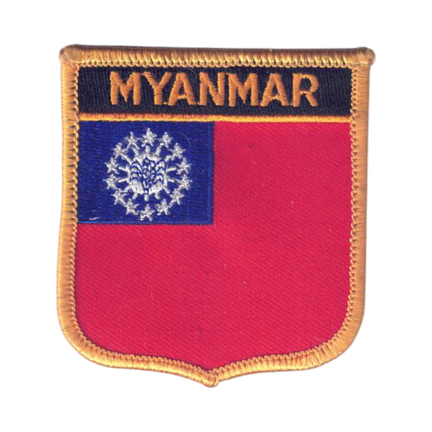 MYANMAR Flag Shield Patch - 7393