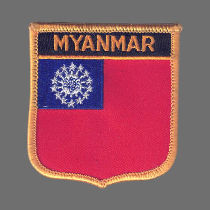 MYANMAR Flag Shield Patch - 7393