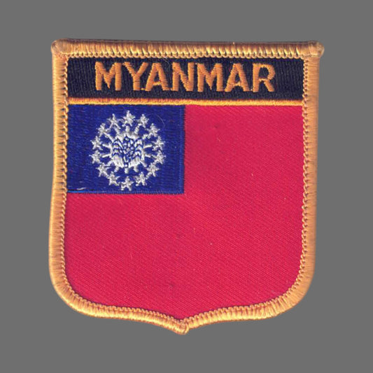 MYANMAR Flag Shield Patch - 7393