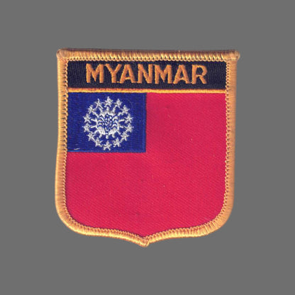 MYANMAR Flag Shield Patch - 7393