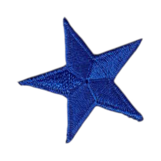 Blue Embroidered Star Patch 1.25 Inch - 7401-11