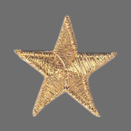 Gold Embroidered Star Patch 1.25 Inch - 7401-21M