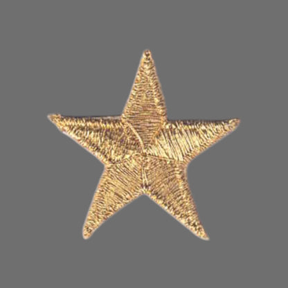 Gold Embroidered Star Patch 1.25 Inch - 7401-21M