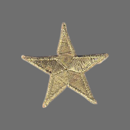 Gold Embroidered Star Patch 1.25 Inch - 7401-21M