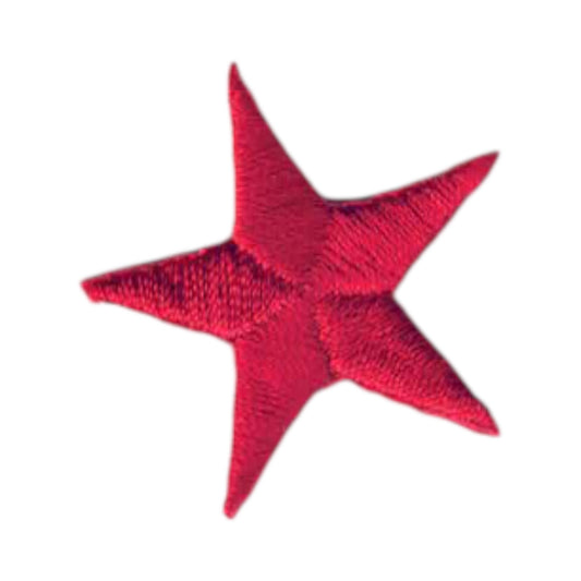Red Embroidered Star Patch 1.25 Inch - 7401-36