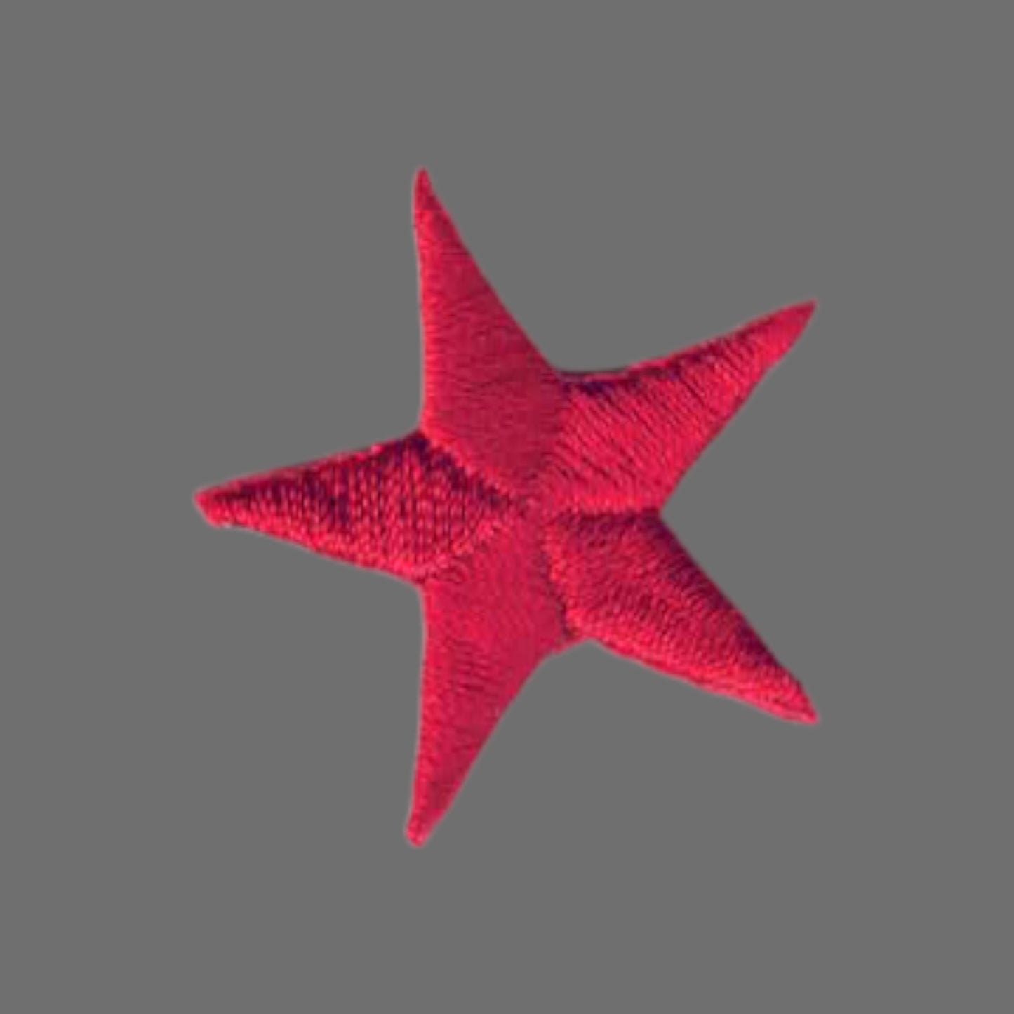 Red Embroidered Star Patch 1.25 Inch - 7401-36