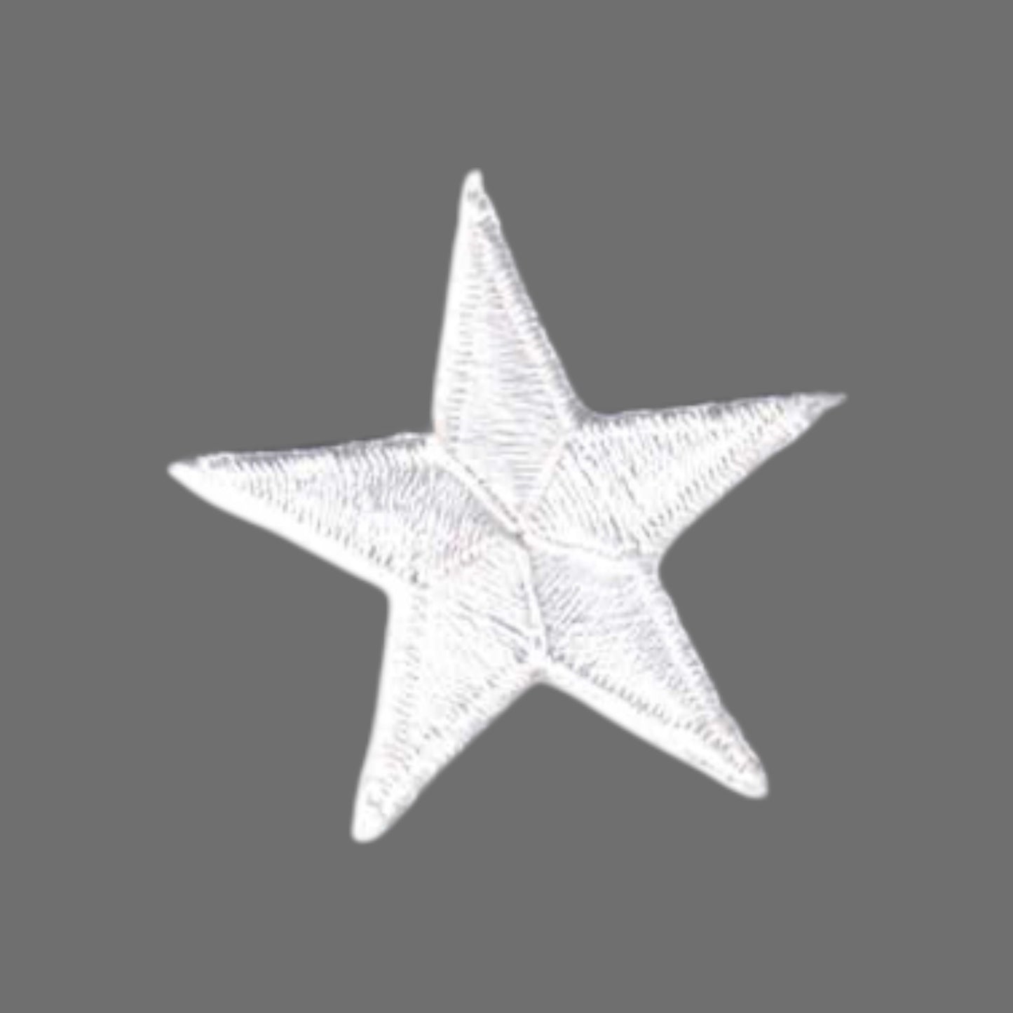 White Embroidered Star Patch 1.25 Inch - 7401-39