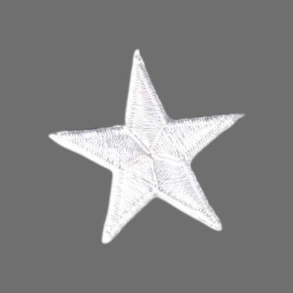 White Embroidered Star Patch 1.25 Inch - 7401-39