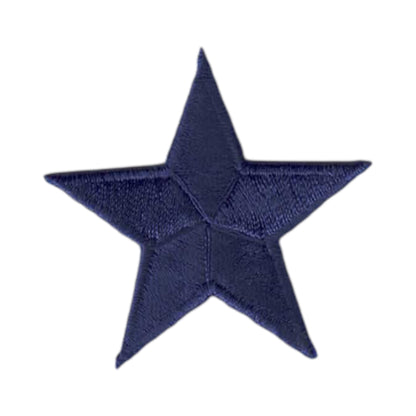 Navy Blue Embroidered Star Patch 1.75 Inch- 7402-08