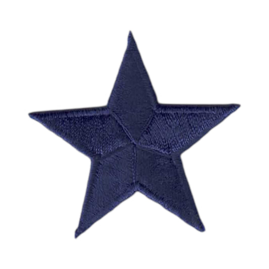 Navy Blue Embroidered Star Patch 1.75 Inch- 7402-08