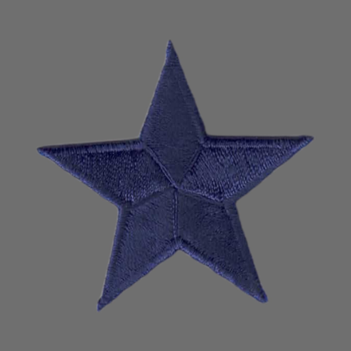 Navy Blue Embroidered Star Patch 1.75 Inch- 7402-08