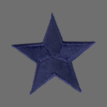 Navy Blue Embroidered Star Patch 1.75 Inch- 7402-08