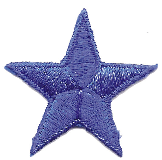 Royal Blue Embroidered Star Patch 1.75" Iron On- 7402-11