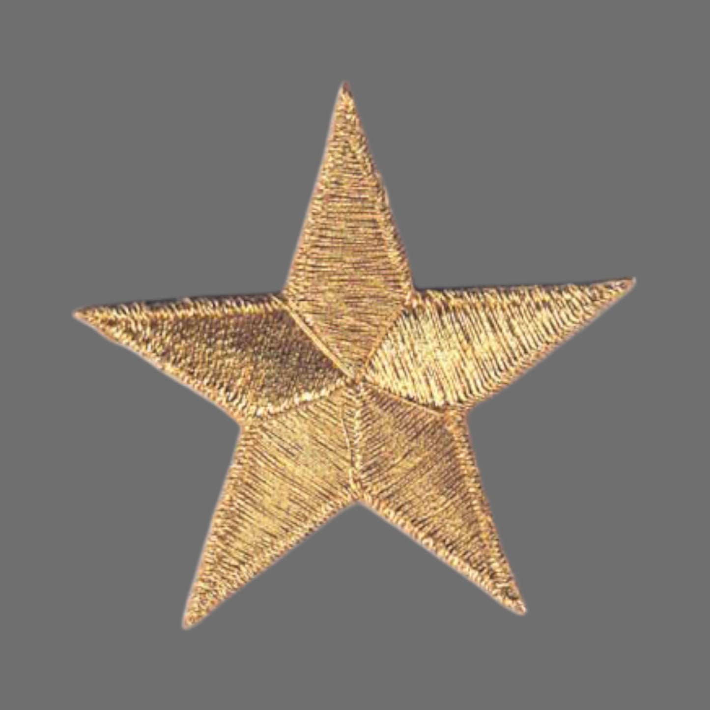 Gold Metallic Embroidered Star Patch 1.75 Inch - 7402-21M
