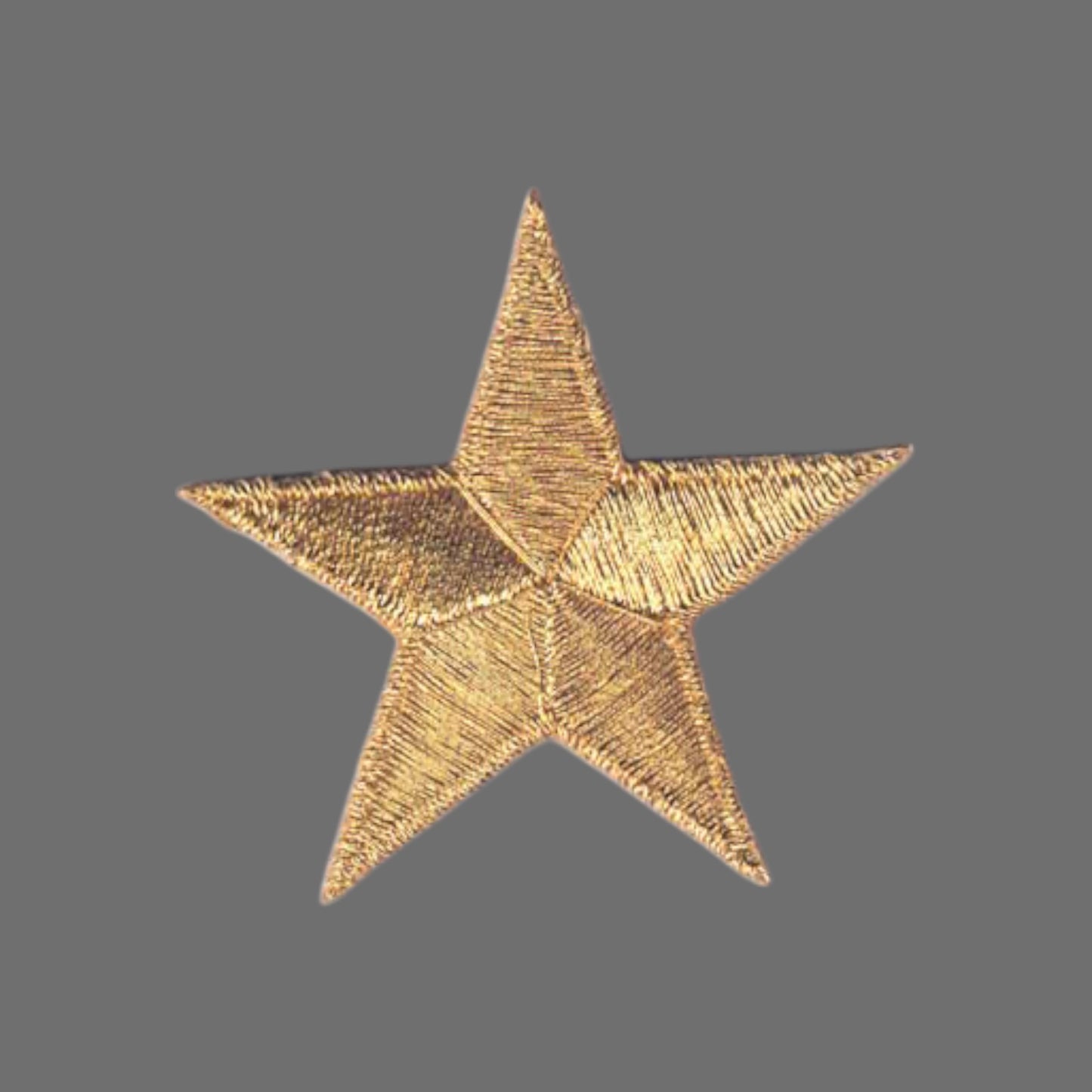 Gold Metallic Embroidered Star Patch 1.75 Inch - 7402-21M