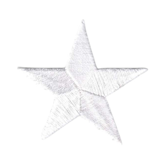 White Embroidered Star Patch 1.75 Inch - 7402-39