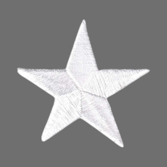 White Embroidered Star Patch 1.75 Inch - 7402-39