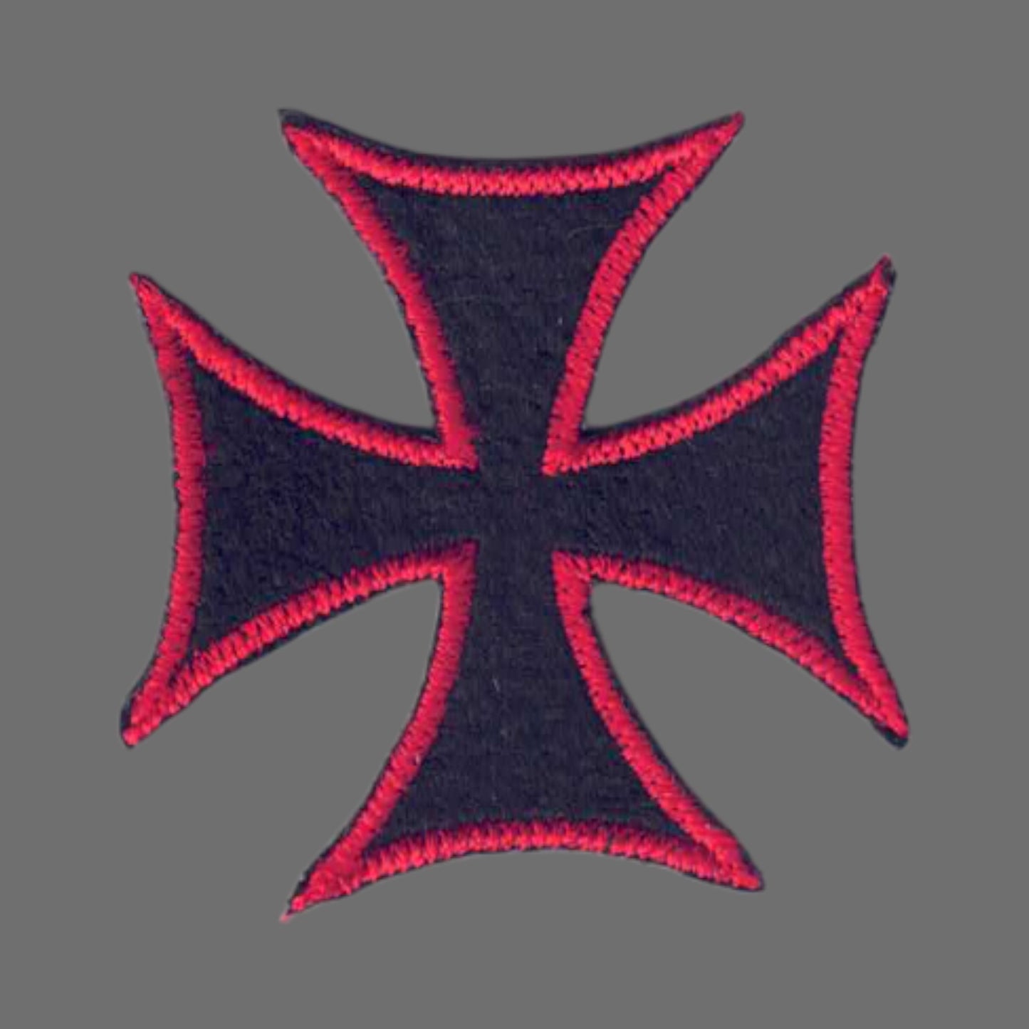 Maltese Cross Red and Black Patch - 7439-36/01