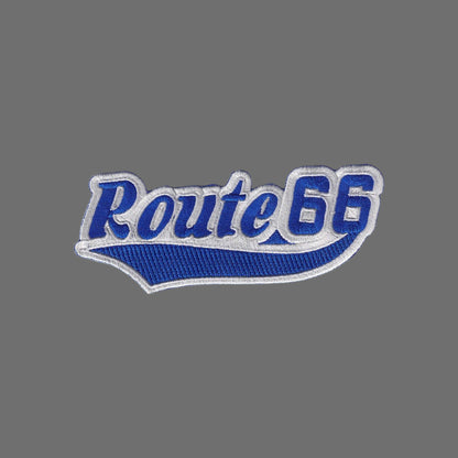 Route 66 Script Text Blue Gray Patch - 7467-11/58