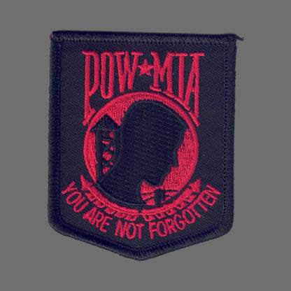 POW*MIA Red Black Patch - 7476-36