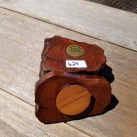 Wood Ring Box Redwood Rustic Handmade California Storage Live Edge Mini #624 Birthday Gift Christmas Gift Mother's Day Gift