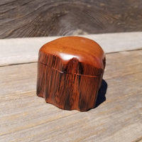 Wood Ring Box Redwood Rustic Handmade California #632 Storage Live Edge Mini Birthday Gift Christmas Gift Mother's Day Gift