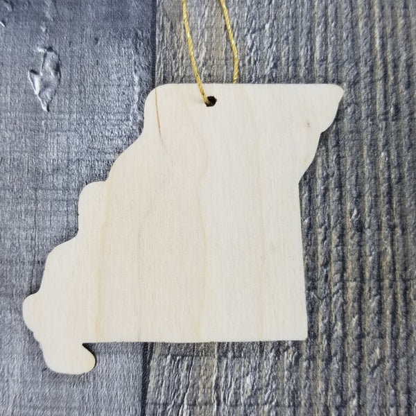 Missouri Wood Ornament - MO State Shape with State Motto - Handmade Wo ...