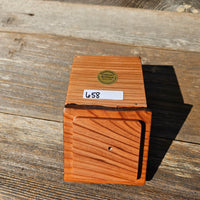 Wood Ring Box Redwood Rustic Handmade California Redwood Jewelry Box Storage Box Square 3 inch #658 Token Ashes Girls Jewelry