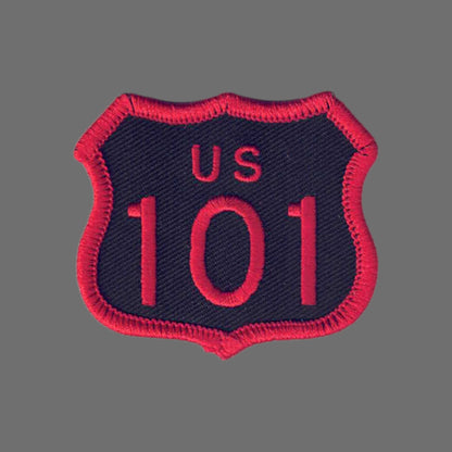 US 101 Patch Black Red 2 Inch Tall - 8101-36/2