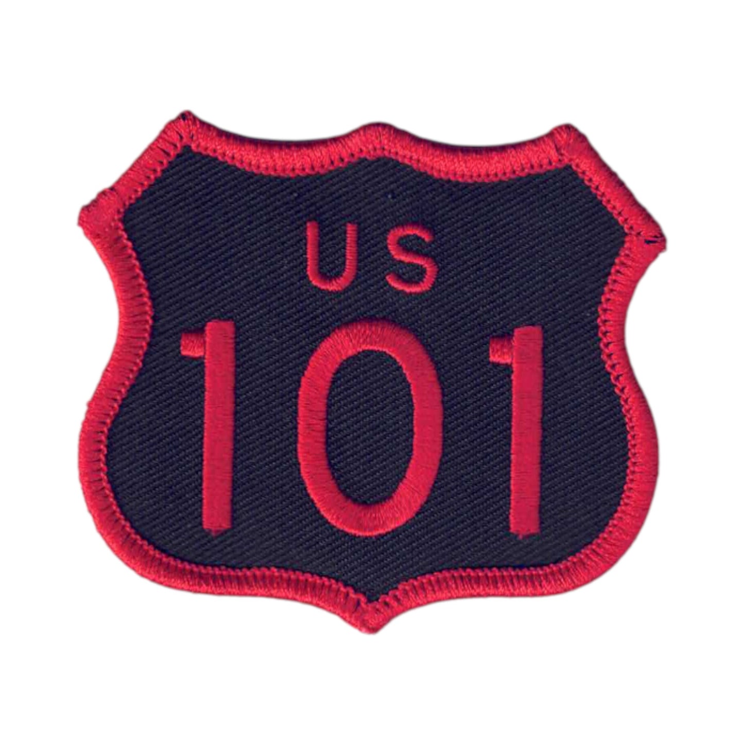 US 101 Patch Black and Red 2.5 Inch Tall - 8101-36