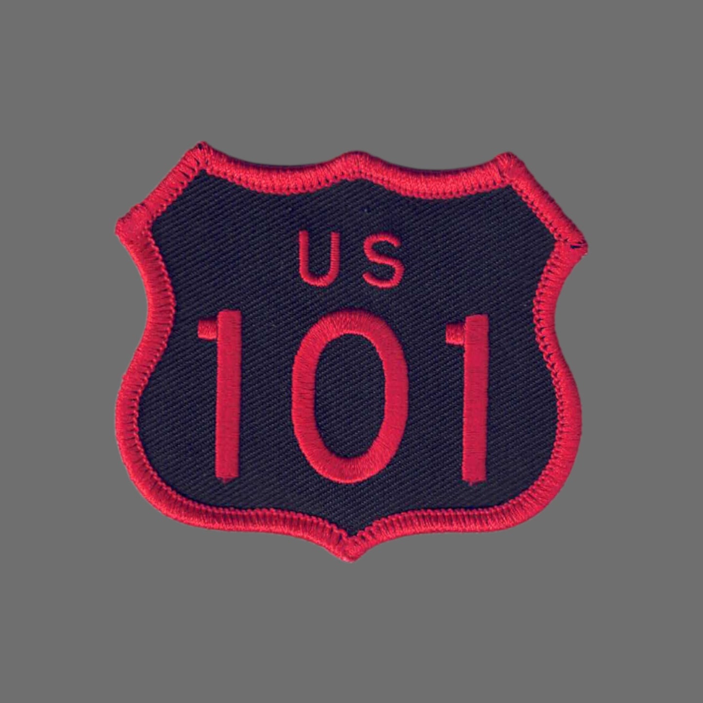 US 101 Patch Black and Red 2.5 Inch Tall - 8101-36