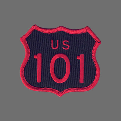 US 101 Patch Black and Red 2.5 Inch Tall - 8101-36