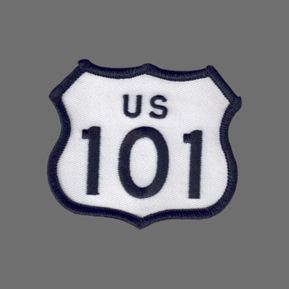 US 101 White Patch 2.5 Inch Tall - 8101-39