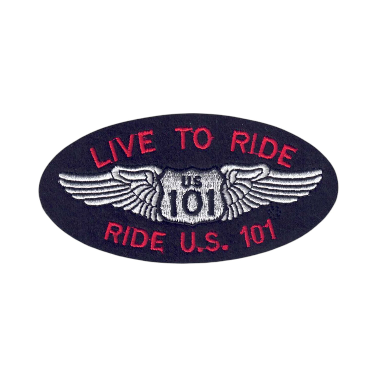LIVE TO RIDE 101 Patch Black Red - 8102-36