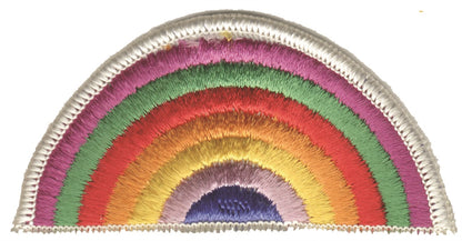 rainbow sew on embroidered patch.