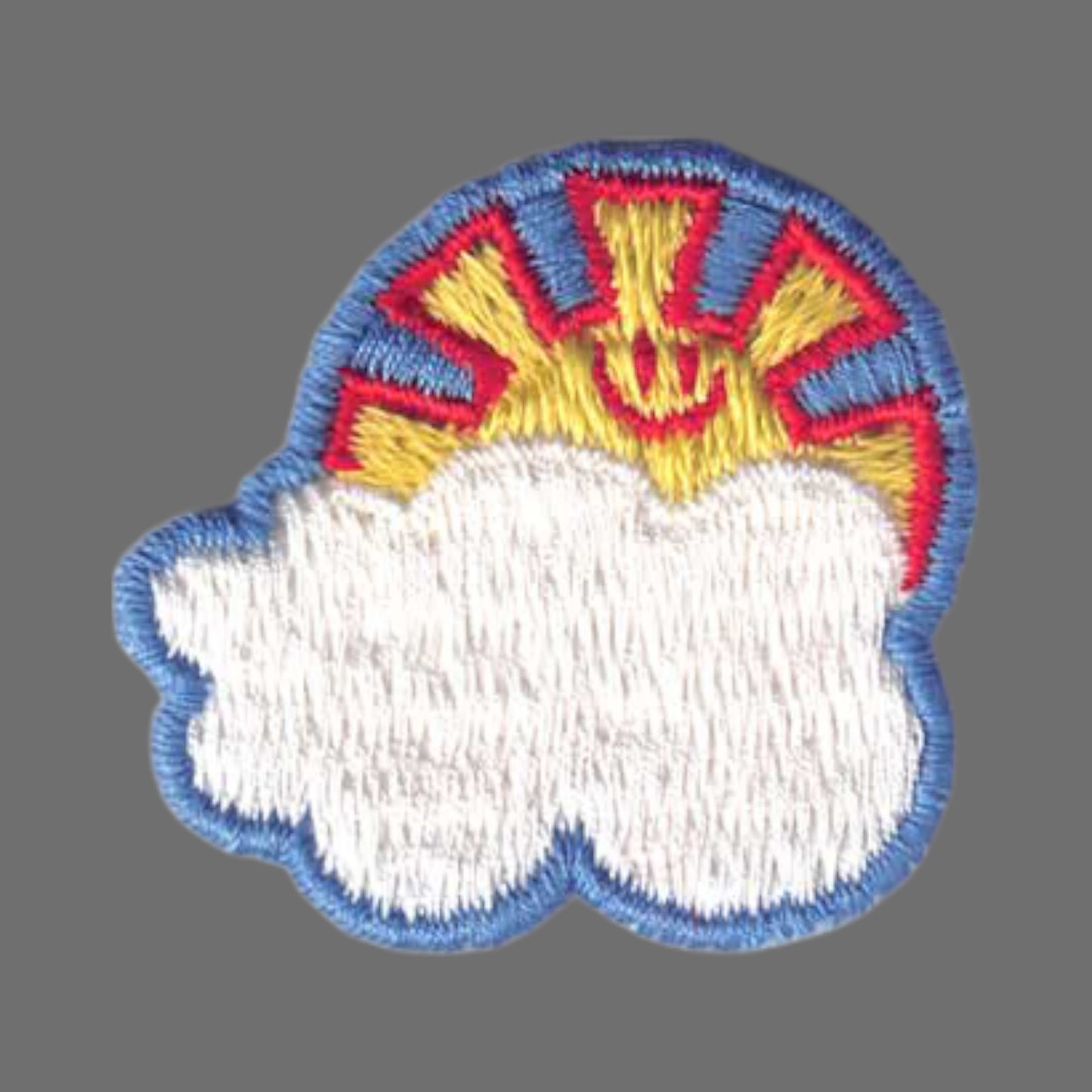 Vintage Sun Over Cloud Applique Patch - 8242
