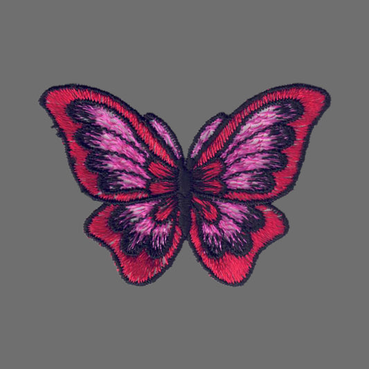 Red Pink Butterfly Patch Applique - 8261-36