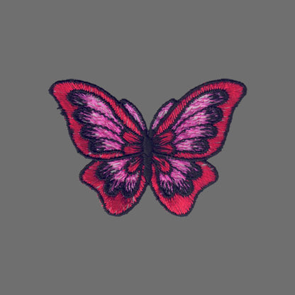 Red Pink Butterfly Patch Applique - 8261-36