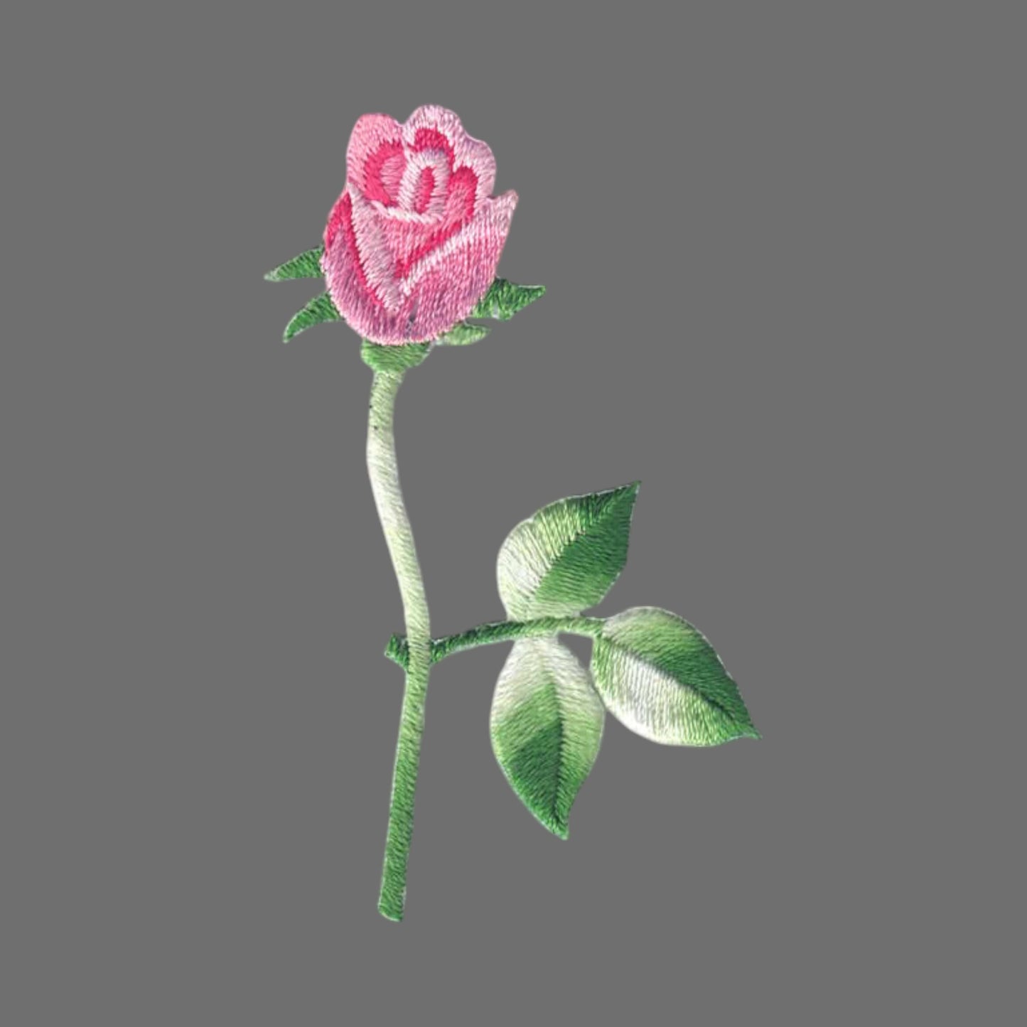 Pink Rose on Stem Patch - 8311-56