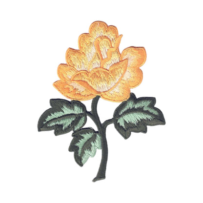 Yellow Rose on Stem Patch Left Side - 8313L