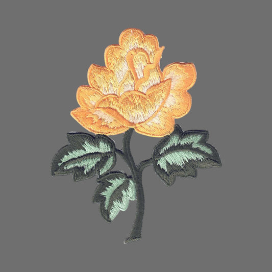 Yellow Rose on Stem Patch Left Side - 8313L